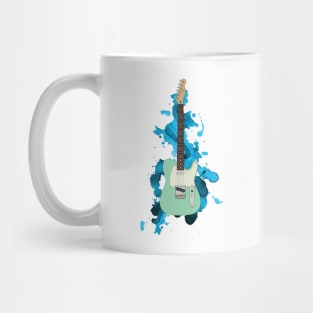 T-Style Electric Guitar Surf Green Color Mug